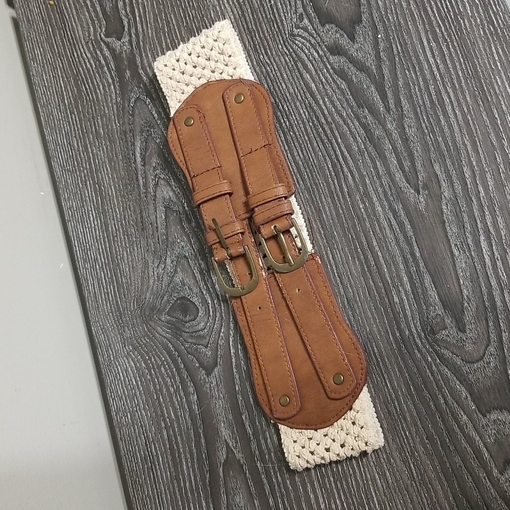 B1G2 Crochet Double Buckle Belt